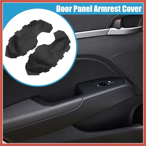 ACROPIX Car Front Door Panel Armrest Cover Interior Door Trims for Nissan Altima Sedan 2007-2012 Black 1 Pair Car Parts