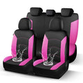 HChengkikz Car Seat Covers Full Set, Waterproof Neoprene Seat Covers, Airbag Compatible, Universal All Season Automotive Seat Covers for Most Cars, SUVs, Trucks (Black + Pink) - color: Black Pink, size: Full Set