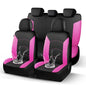 HChengkikz Car Seat Covers Full Set, Waterproof Neoprene Seat Covers, Airbag Compatible, Universal All Season Automotive Seat Covers for Most Cars, SUVs, Trucks (Black + Pink) - color: Black Pink, size: Full Set