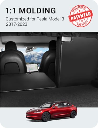 BASENOR 2017-2023 Tesla Model 3 Second Row Seats Back Cover All Weather Rear Seat Back Cover Backrest Protector Winter Seat Protector Pet Mat Pack of 2 (Not Suitable for 2024-2026 Model 3) - size: 2017-2023 Model 3