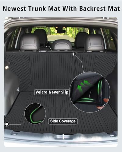 Floor Mats Custom Fit for Jeep Compass 2017-2025 2026 Trunk Mat with Backrest Mat All Weather TPE Rubber Cargo Liner Anti-Slip Full Set for Compass Accessories (Trunk Mat+Backrest Mats+Floor Mats) - size: For Jeep Compass 2017-2026