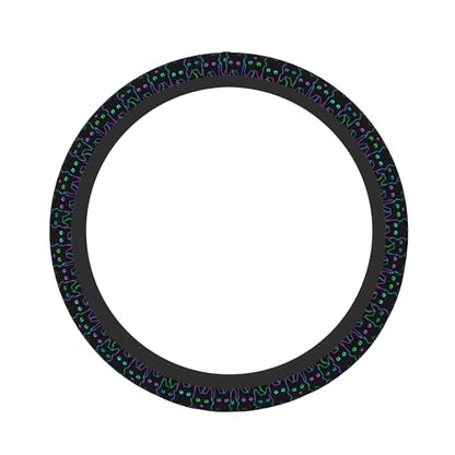 Cute Cat Steering Wheel Cover for Women, Universal 15 inch Breathable Anti Slip Steering Wheel Covers for Cars, Auto, SUVs - color: Cute Cat