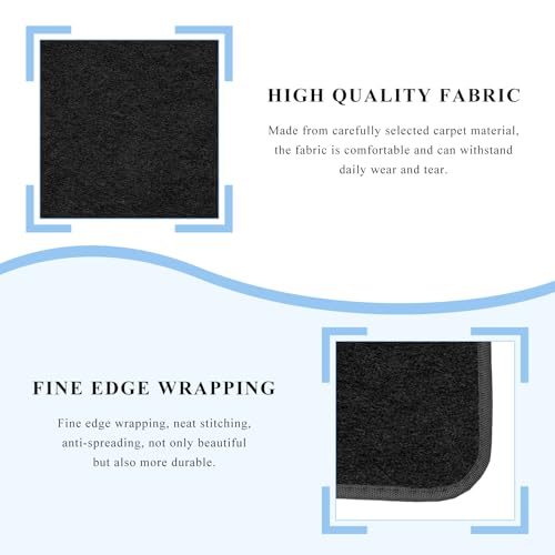 4PCS Car Floor Mats, Waterproof Non-Slip Car Floor Liners with Safety Heel Pad, All-Weather Wear-Resistant Mats Heavy Duty Universal Carpets for Truck SUV Van Sedan (Black) - color: Black
