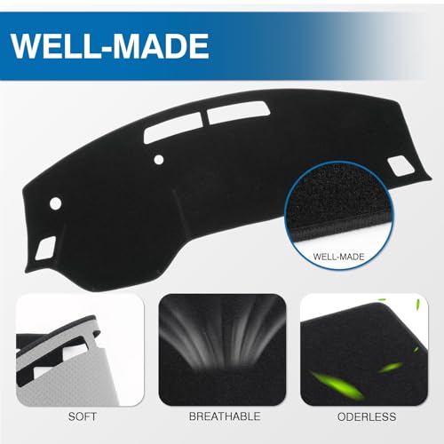 KUST Black Dash Cover for 2022-2025 2026 Nissan Pathfinder (NOT fit for Pathfinder Platinum 22-26) (Without HUD) Dashboard Cover Non-Slip Interior Accessories for Pathfinder Custom Fit Dash Mat - size: For Pathfinder 22-26