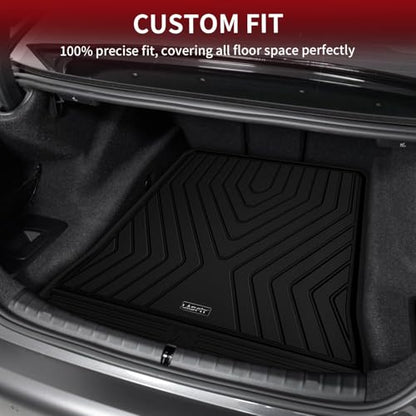 LASFIT Trunk Mats Fit for BMW 5 Series G30 2017 2018 2019 2020 2021 2022 2023, Custom Fit TPE All Weather Cargo Bed Liners for 530i 540i M550i 540d xDrive, Black