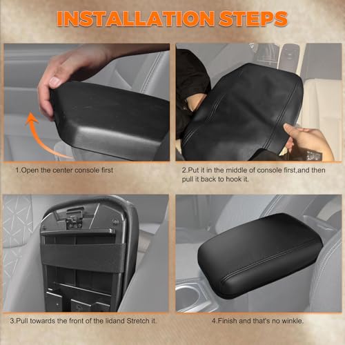 Center Console Cover Compatible with Toyota Tacoma 2016-2023 Accessories, Microfiber PU Leather Armrest Box Lid Protector Cover for Toyota Tacoma Accessories (Black) - size: Fit for Toyota Tacoma 2016-2023