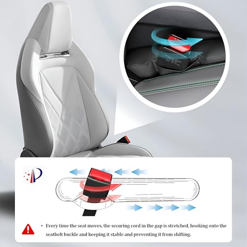 2PCS Car Seat Gap Filler, Soft Foam Automotive Organizer to Fill The Gap Between Seats Console Stop Things from Dropping, Vehicle Seat Side Gap Stopper, Universal for Truck SUV (Wine Red) - color: Wine Red