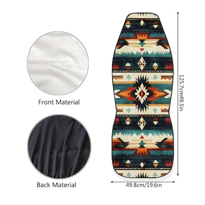 Dreaweet Native Southwest American Aztec Seat Covers for Cars Front Seats Only 2 Pack Universal High Back Bucket Seat Covers Car Seat Protector for SUV Sedan - color: Native Southwest American Aztec