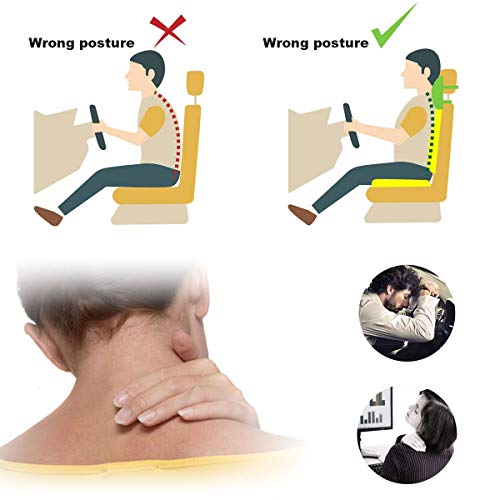 Estel Cartoon Cute Panda Plush Auto Car Seat Headrest Neck Rest Cushion Pillow 1 Pair with Different Faces