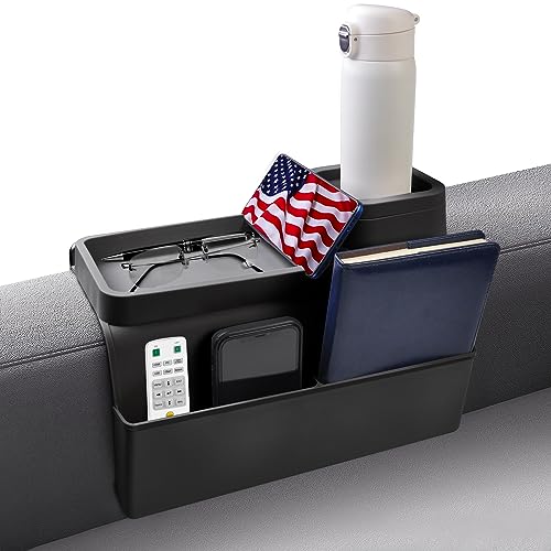 Couch Cup Holder Tray,Silicone Couch Arm Cup Holder,Couch Arm Organizer for Sofa Drinks/Phone/Remote/Snacks,Couch Armrest Recliner Armchair Caddy - Black - color: Black