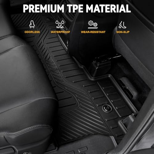 Floor Mats for Honda Pilot 2022-2016, All Weather Floor Mats Trunk Cargo Liner with Backrest Protectors and Door Sill Guards Accessories, Full Coverage Set for 8 Seats (Not Fit Elite Model) - style: For Honda Pilot | 2016-2022