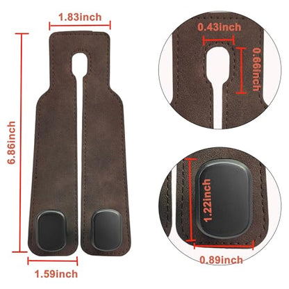 Amelity Universal Car Headrest Hooks, Women’s Car Interior Accessories for Purses Handbags Grocery & Backpacks, Brown 2 Pack - color: Brown