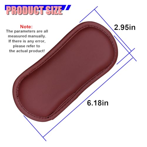 2PCS Car Door Armrest Pads, Soft Leather Memory Foam Comfortable Center Console Knee Cushion, Universal Relieve Fatigue Vehicle Interior Elbow Support Accessories for Most Cars (Red)