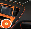Orange Car Interior Decorative Molding Door Panel Dashboard Gap Trim Strip (30Ft) - size: 30Ft