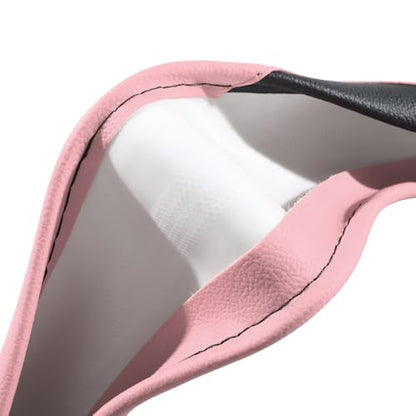 Car Steering Wheel Cover, Microfiber Leather Steering Wheel Cover Universal Fit 14.5-15 inch Anti-Slip Comfortable Breathable Car Wheel Protector for Men Women,Pink - color: Pink