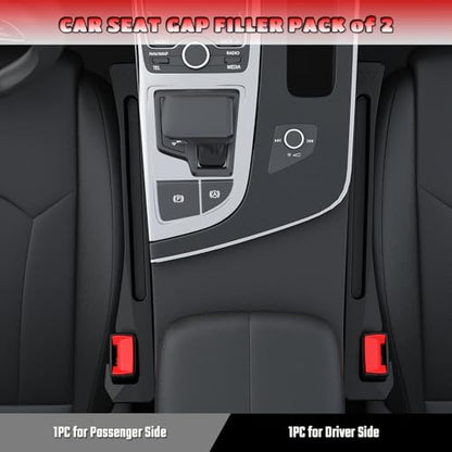 Toyota Grand Highlander Seat Gap Filler, Car Seat Gap Filler Organizer Stop Things from Dropping Customized Interior Accessories for Toyota Black, 2 Pack