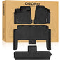 OEDRO Floor Mats Fit for 2008-2020 Dodge Grand Caravan/2008-2016 Chrysler Town & Country (Stow'n Go Only), TPE All-Weather Guard Includes 1st, 2nd and 3nd Row Full Set Liners, Black
