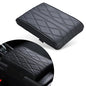 Pack-1 Car Armrest Box Booster Pad, 12.5" x 8.6" x 1.9" Memory Foam Leather Relieve Elbow Pressure Cushion, 3D Diamond Lattice Non-Slip Breathable Protection, Universal for Cars (Black)