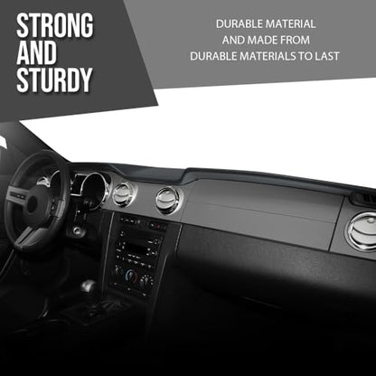 G-PLUS TPE Dashboard Panel Dash Cover Compatible with Ford Mustang 2005 2006 2007 2008 2009, Gray