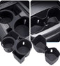 Center Console Cup Holder Inserts for KIA EV9 2026 2025 2024 (Only for Land AWD, GT-Line AWD), Interior Accessories Front & Rear TPE Cup Holders Covers Protector for 2024-2026 EV9, Black - style: Fits for 2024-2026 EV9