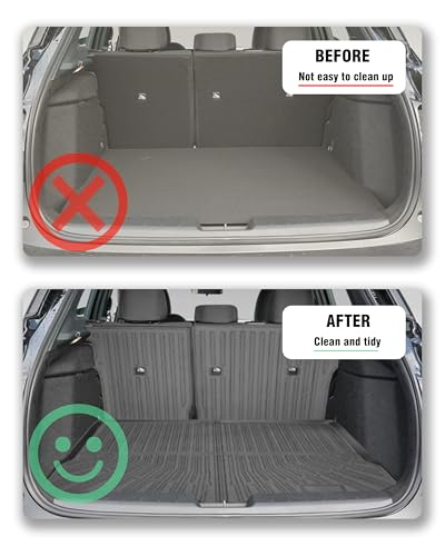 Cargo Liner Compatible with 2025 Nissan Kicks Trunk Mat Cargo Mat Back Seat Cover Protector Vehicle MAT (Backrest Mats+Trunk Mat) - size: FOR 2025 Nissan Kicks