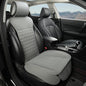 Black Seal 1-Pack Front Car Seat Cover, Faux Leather Seat Bottom Cover with Partial Backrest Protection, Side Wrap Design, Universal Fit for Most Cars, SUVs, Trucks, Vans (Grey) - color: Single-Grey