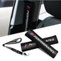 Car M 3 Color Performance Letters seat Belt Cover Carbon Fiber Texture Car seat Belt Shoulder Pad Cover Soft and Comfortable Suitable for Any Car Model