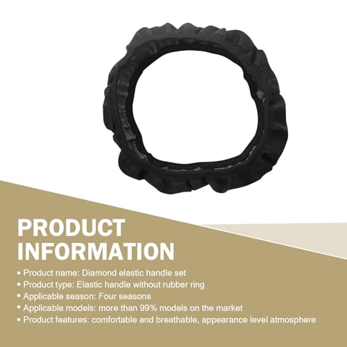 Car Steering Wheel Cover, Microfiber Leather Steering Wheel Cover，Anti-Slip Breathable Steering Wheel Protector，15 inch Universal for SUV, Truck, Van (Black) - color: Black