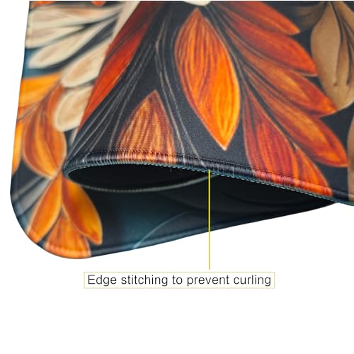 Artistic Fabric Car Floor Mats-Non-Slip Rubber Backing,Flower,Front (26.8x17.3in) & Rear (13x17.3in) Set-Water Absorbing, Durable Automotive Floor Liners with Stylish Patterns - color: Flower