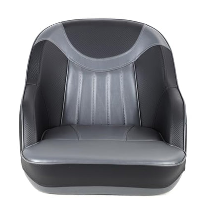 NORTHCAPTAIN Pontoon Boat Seat Captain Bucket Seat with Boat Seat Cover - color: D-Charcoal/Black