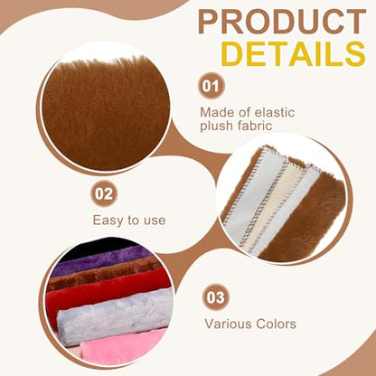 PATIKIL Car Seat Belt Cover Pad, (Red Brown) (2 Pcs), Soft Fluffy Seatbelt Cushion Shoulder Strap Covers, Suit for - Bag/Auto/Car Accessories - color: Red Brown