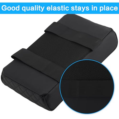 Car Center Console Armrest Pillow with Cup Holder (13.77"*8.26"*2.95") & Phone Holder Waterproof Leather Arm Rest Protector Cushion Car Accessories (Diamond Pattern) - color: Diamond Pattern