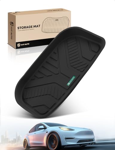 YHTAUTO Rear Lower Storage Trunk Mat Compatible with Tesla Model Y Juniper 2025 2026, TPE Floor Liners All Weather Custom Fit, Black - style: Rear Lower Storage Mat