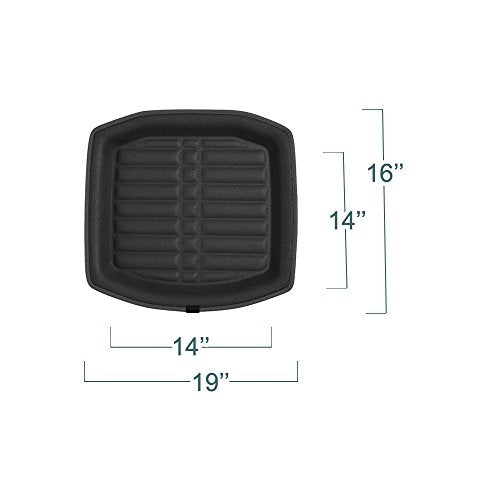 FH Group Universal Fit for all weather protection Deep Tray Style Automotive Floor Mats fits most Cars, SUVs, and Trucks, 4 Piece Solid Black - color: Solid Black - Full Set
