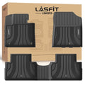 LASFIT Floor Mats for Hyundai Santa Fe 2021 2022 2023 (Only Fit Gas, Not Fit Hybrid or PHEV), All Weather TPE Custom Fit Car Floor Liners 1st & 2nd Row Mats Accessories, Black - size: 2)For Hyundai Santa Fe | 2021-2023 | Gas