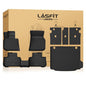 LASFIT Full Set Floor Mats for 2018-2024 BMW X3 30i M M40i M Competition Custom Fit TPE All Weather 1st & 2nd Row & Seat Back Mat & Cargo Mat Car Mats and Trunk Liners Accessories - size: 2) X3 2018-2024 | Full Set with Backrest Mats