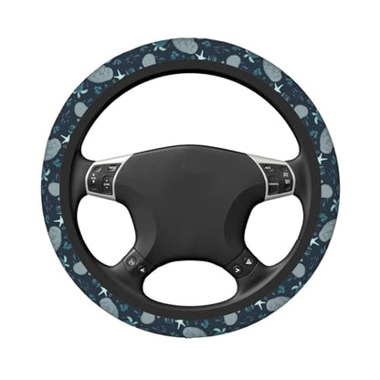 Manatees Steering Wheel Cover Anti-Slip,Sweat Absorption Universal 15 inch Steering Wheel Covers Cute car Accessories for Men Women - color: 13
