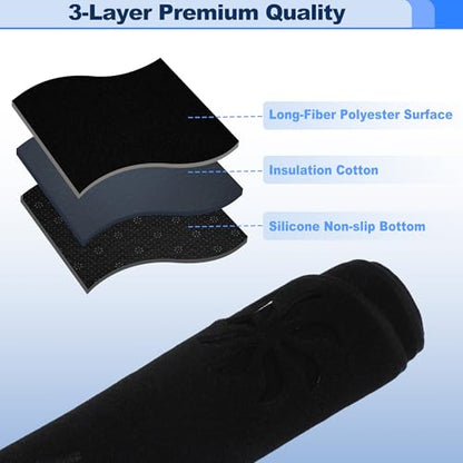Dashboard Cover for Toyota Corolla 2019-2026 Interior Polyester Dash Cover Mat Pad Carpet Non-Slip Dashboard Protector Sunshine UV & Heat Resistant Black - style: for Toyota Corolla 2019-2026