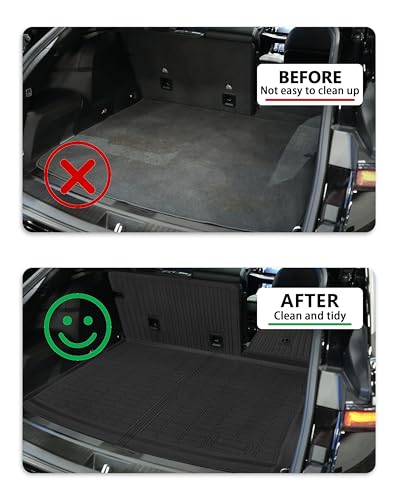 Cargo Liner Compatible with 2025-2026 Jeep Wagoneer S EV Trunk Mat Cargo Mat Back Seat Cover Protector (Backrest Mats+Cargo Liner) - size: FOR 2025-2026 Jeep Wagoneer S EV