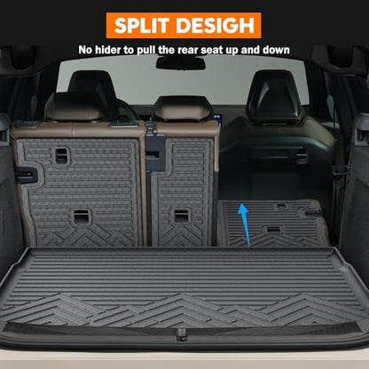 KUST Trunk Cargo Mat for 2025 2026 BMW X3, Rubber Rear Cargo Liner with Backrest Mat for X3 Accessories All Weather Protection Back Seat Protector Cover High Edge - style: X3 2025-2026 │ Trunk + Backrest Mat