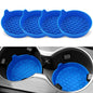 SINGARO Car Cup Holder Coaster, Silicone Cup Holder Insert, Universal Non-Slip Cup Holders, Car Accessories Interior for Women and Man 4 Pack Blue - color: Blue