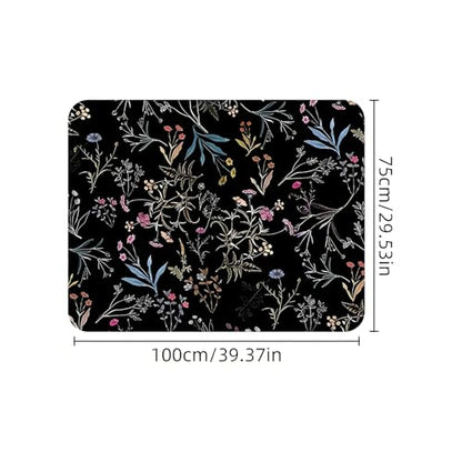 Universal Car Trunk Mat 29" x 39", Flower Branch Print All Weather Trunk Protection Cargo Liner, Durable Cargo Mat Rear Trunk Liner, Stylish Vehicle Interior Accessories Suitable for Most Car Models - color: Flower Branch