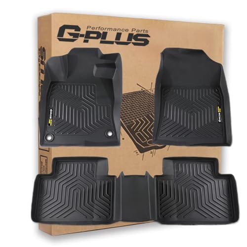 G-PLUS Floor Mats Fit for Honda Civic Sedan & Hatchback 4-Door 2016-2021/Fit Coupe 2-Door 2016-2021 Floor Liners,TPE Custom Fit All Weather Protection Floor Liners,Front & 2nd Row Car Mats Black - size: 2016-2021|Fit Honda Civic|3PCS