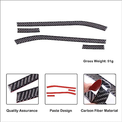 Aunginsy Car Front Headlight Eyebrow Trim Sticker Compatible with Toyota Tundra/Sequoia 2022 2023 2024 Pickup Truck Real Carbon Fiber Material Decorative Sticker Protection Cover Exterior Accessories - size: Front Headlight Eyebrow Sticker