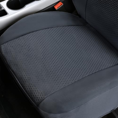 Flying Banner Car Seat Covers Front Seats Rear Bench Polyester car seat Protectors Easy installations Rear Bench Split Classic Man Lady Truck - color: Full set neoprene Solid Gray
