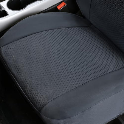Flying Banner Car Seat Covers Front Seats Rear Bench Polyester car seat Protectors Easy installations Rear Bench Split Classic Man Lady Truck - color: Full set neoprene Solid Gray