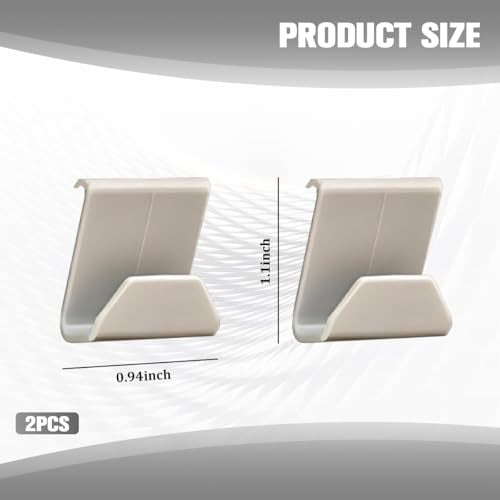 2PCS Car Co-Pilot Glovebox Hooks, Front Passenger Seat Glovebox Storage Hanger for Purse Key Umbrella Cable, Multifunctional Glove Compartment Holder Organizer Hook, Universal Fit (Beige) - color: Beige
