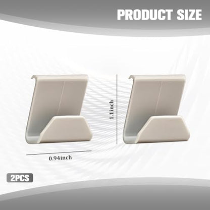 2PCS Car Co-Pilot Glovebox Hooks, Front Passenger Seat Glovebox Storage Hanger for Purse Key Umbrella Cable, Multifunctional Glove Compartment Holder Organizer Hook, Universal Fit (Beige) - color: Beige