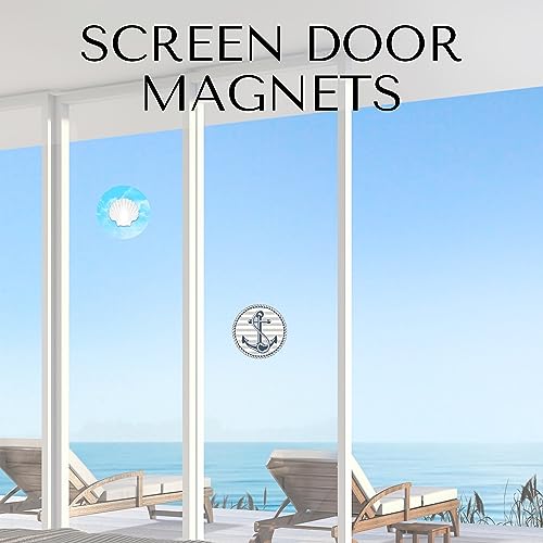 Screen Door Magnets Double Sided – Keep People, Kids, and Dogs from Running into a Screen Door. Saver - Robbins Aria White Shell - color: White Shell Sd