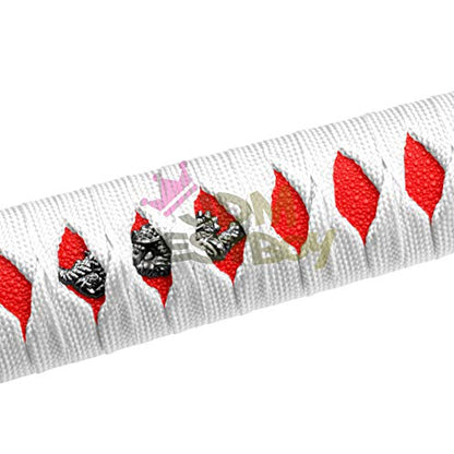JDMBESTBOY Samurai Sword White Red Shift Knob Shifter Alloy Katana Adapters Universal 10cm - color: White Red, size: 10cm